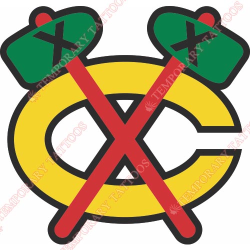 Chicago Blackhawks Customize Temporary Tattoos Stickers NO.110